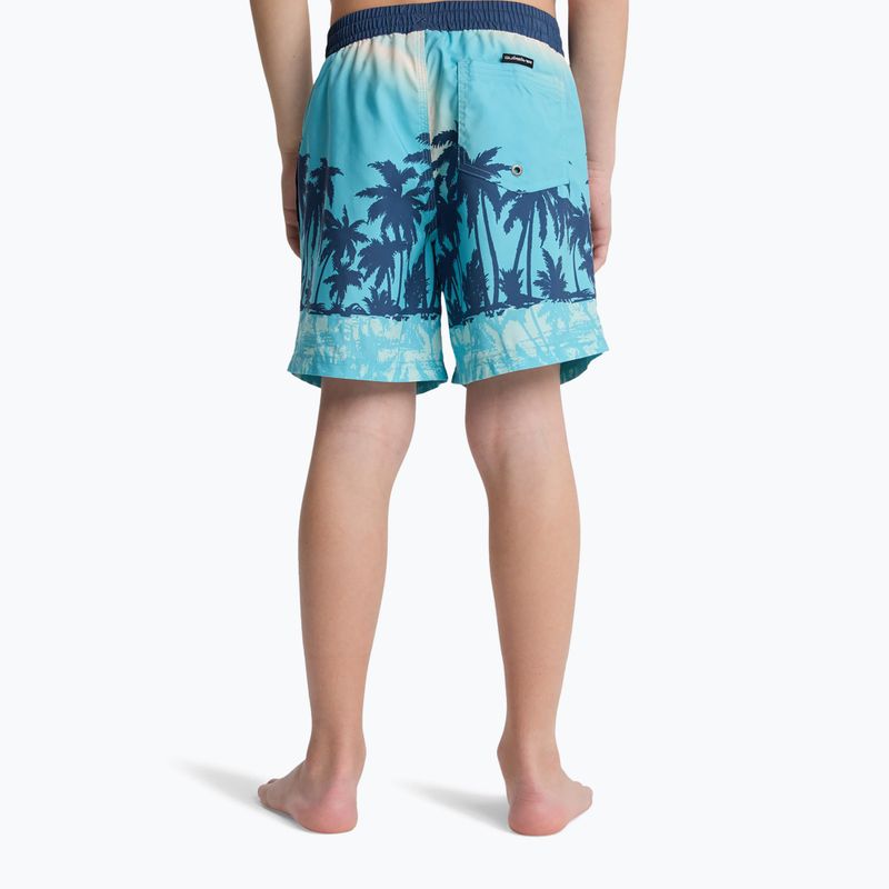 Pantaloni scurți de baie pentru copii Quiksilver Everyday Printed Volley 14" aqua thermotropics 4