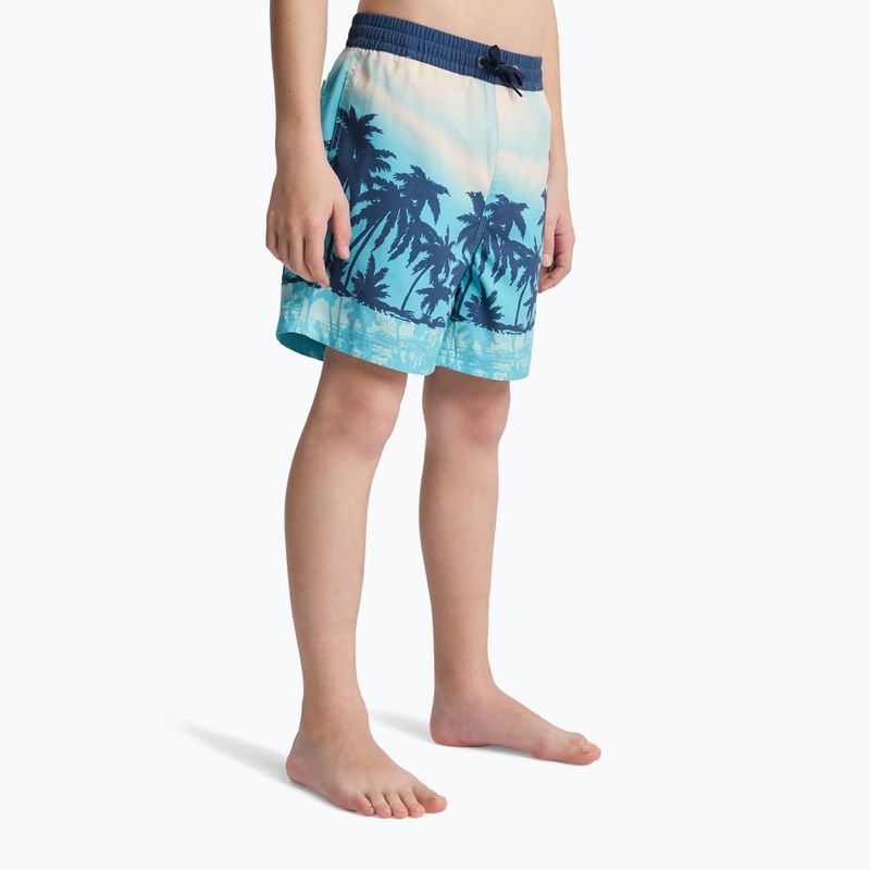 Pantaloni scurți de baie pentru copii Quiksilver Everyday Printed Volley 14" aqua thermotropics 5