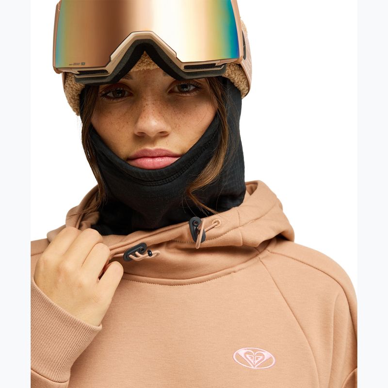 Hanorac de snowboard pentru femei ROXY Liberty Hoodie cafe au lait 5