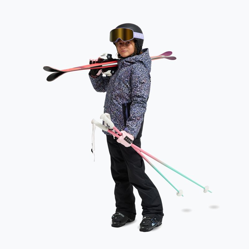 Geacă de snowboard pentru copii ROXY Snowflare true black wildin out rg 2