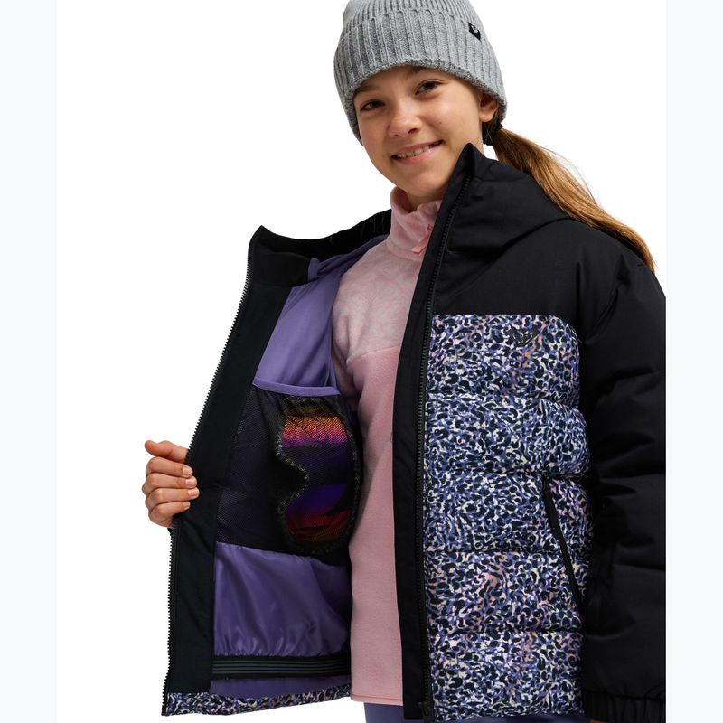Geacă de snowboard pentru copii ROXY Snowyhill Printed Puffy true black wildin out rg 5