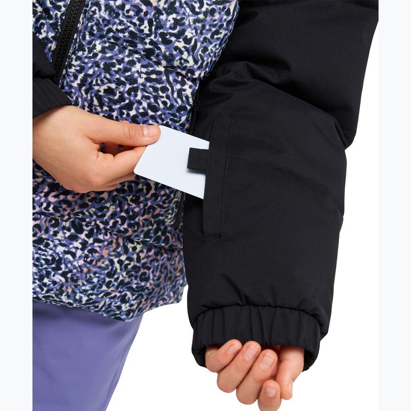 Geacă de snowboard pentru copii ROXY Snowyhill Printed Puffy true black wildin out rg 6