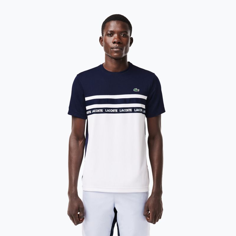 Tricou pentru bărbați Lacoste TH7515 white/navy blue