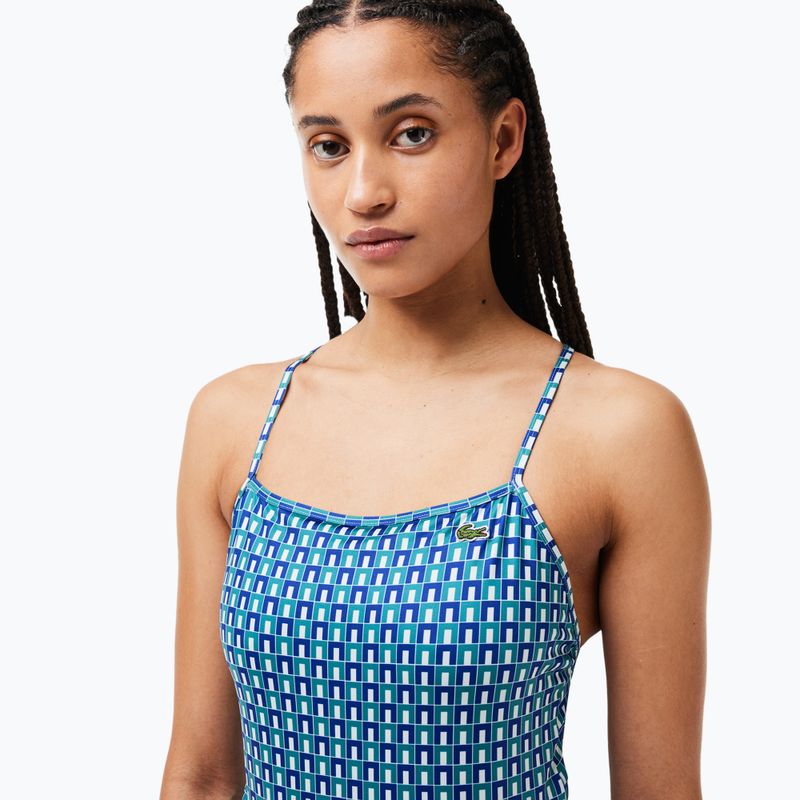 Costum de baie o piesă pentru femei Lacoste MF7264 mascarpone / sloe 0 / underground 6