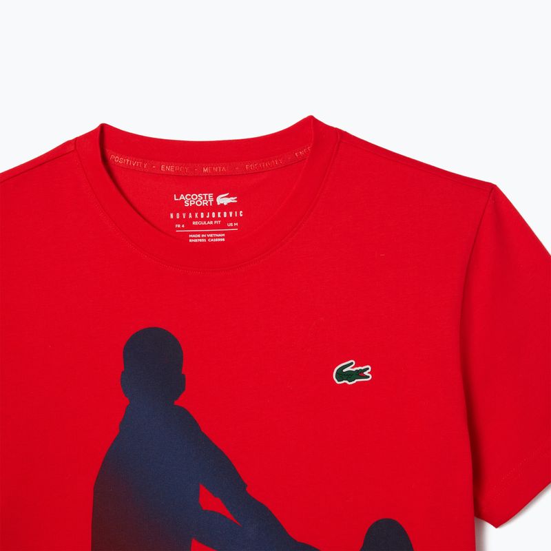 Lacoste Tenis X Novak Djokovic cămașă de tufișuri de coacăze roșii + set șapcă 5