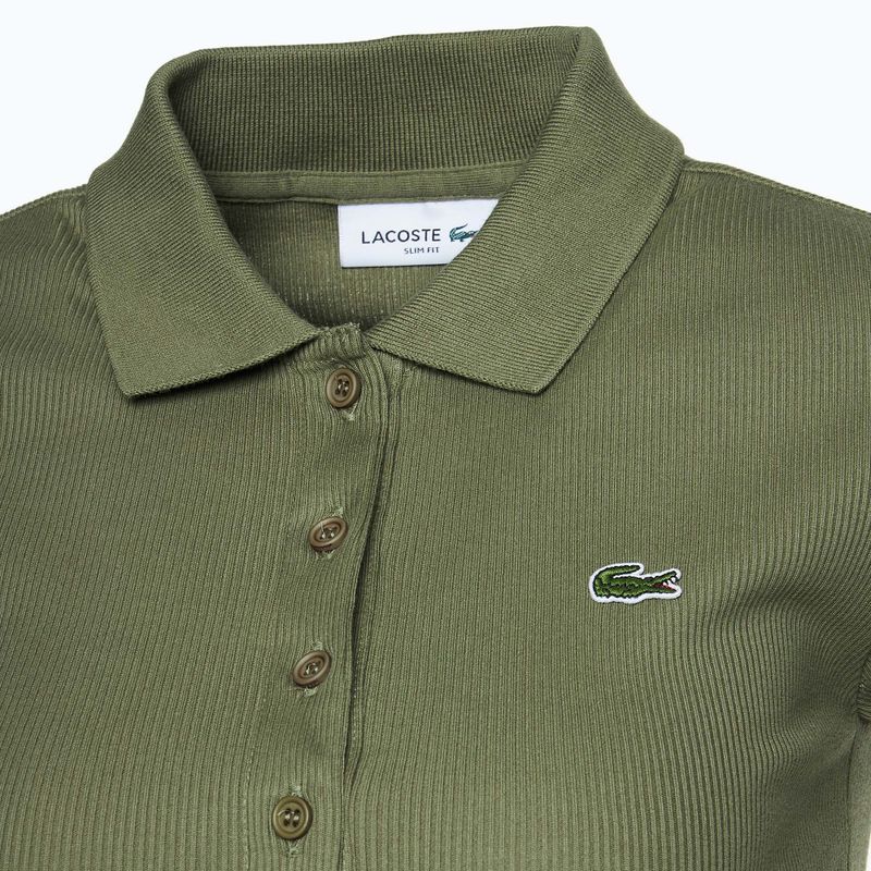 Tricou polo pentru femei Lacoste DF5377 khaki 3