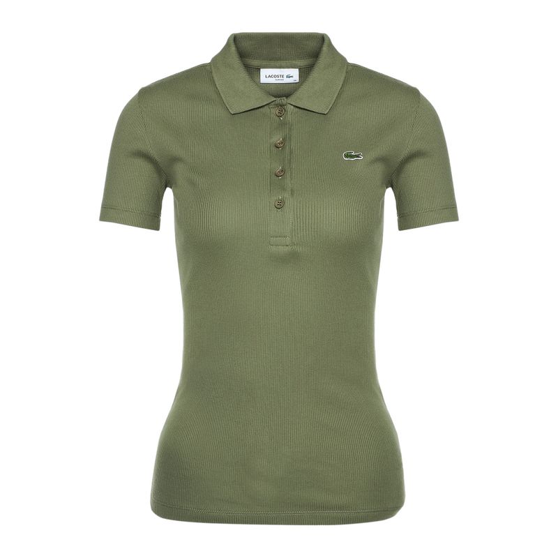 Tricou polo pentru femei Lacoste DF5377 khaki 4