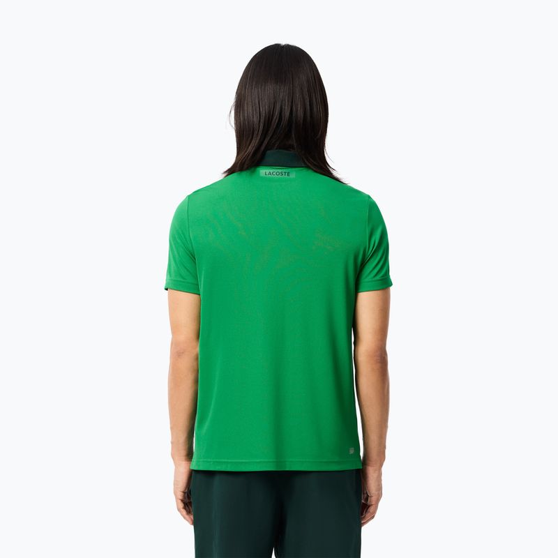 Tricou polo de tenis Lacoste Polo DH2568 fluorine green/sinople 2