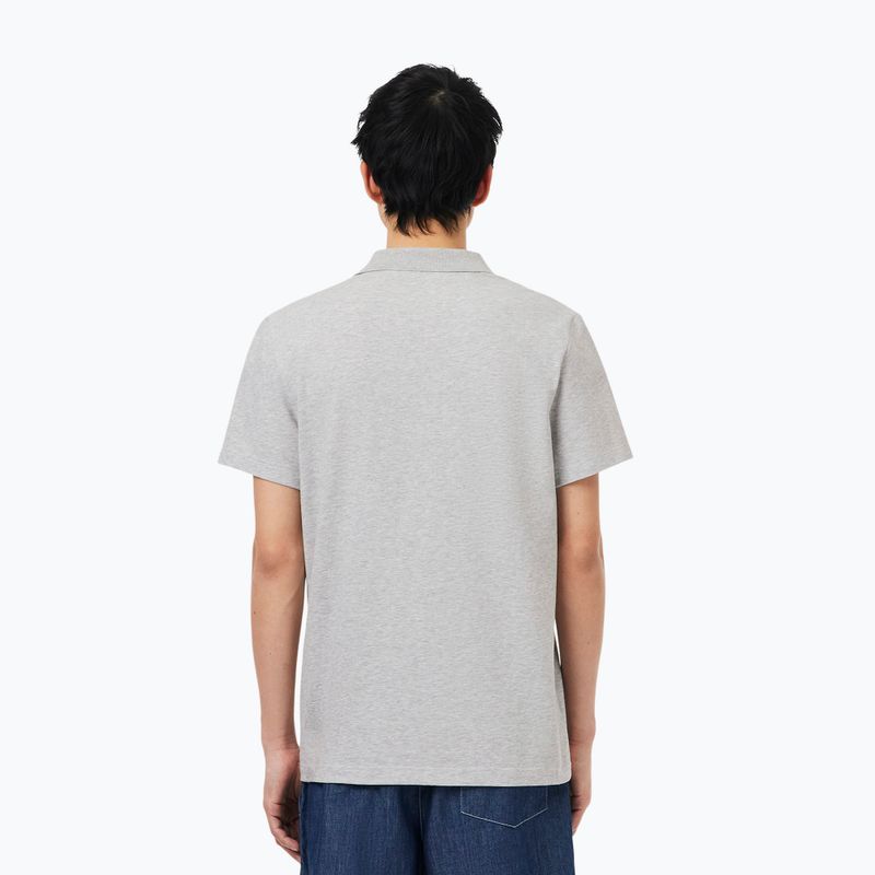 Tricou polo pentru bărbați Lacoste Polo DH5522 silver chine 3