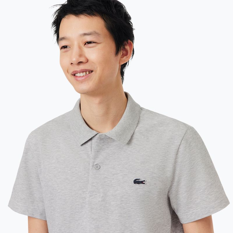 Tricou polo pentru bărbați Lacoste Polo DH5522 silver chine 4