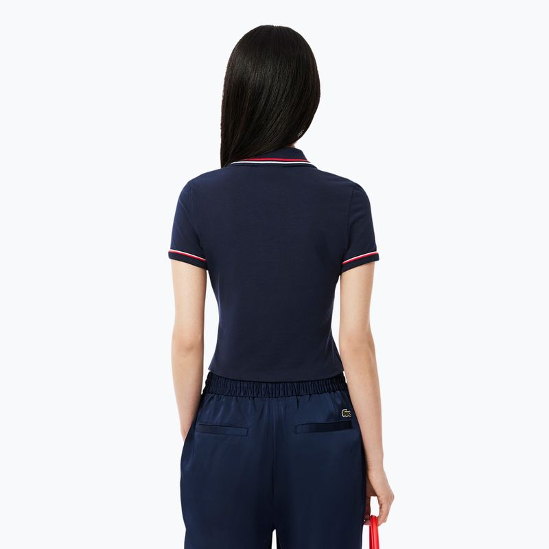Tricou polo pentru femei Lacoste Polo DF9599 navy blue/rill/grenadine 2