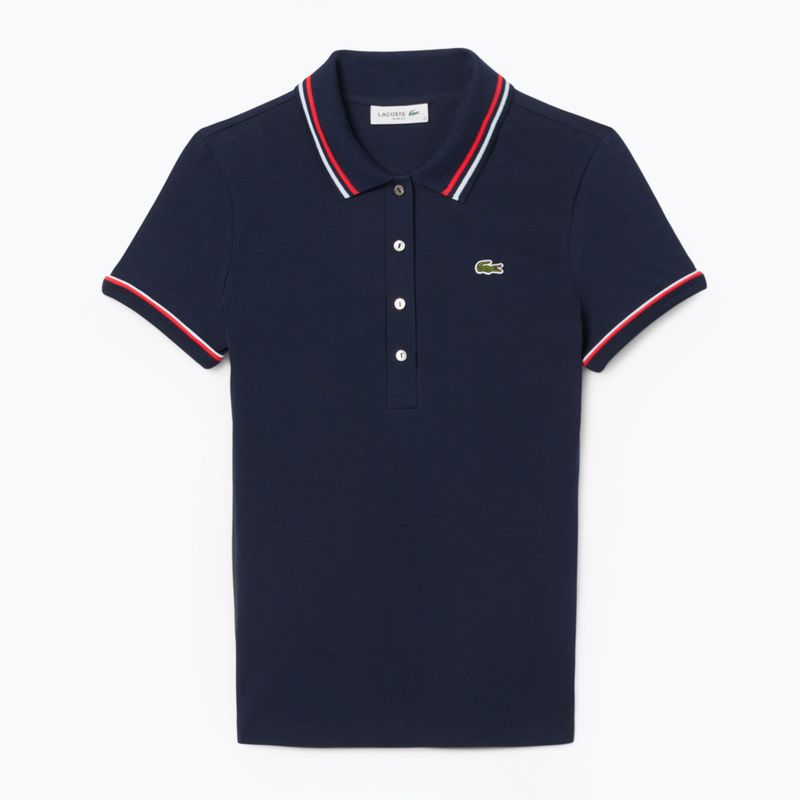 Tricou polo pentru femei Lacoste Polo DF9599 navy blue/rill/grenadine 4