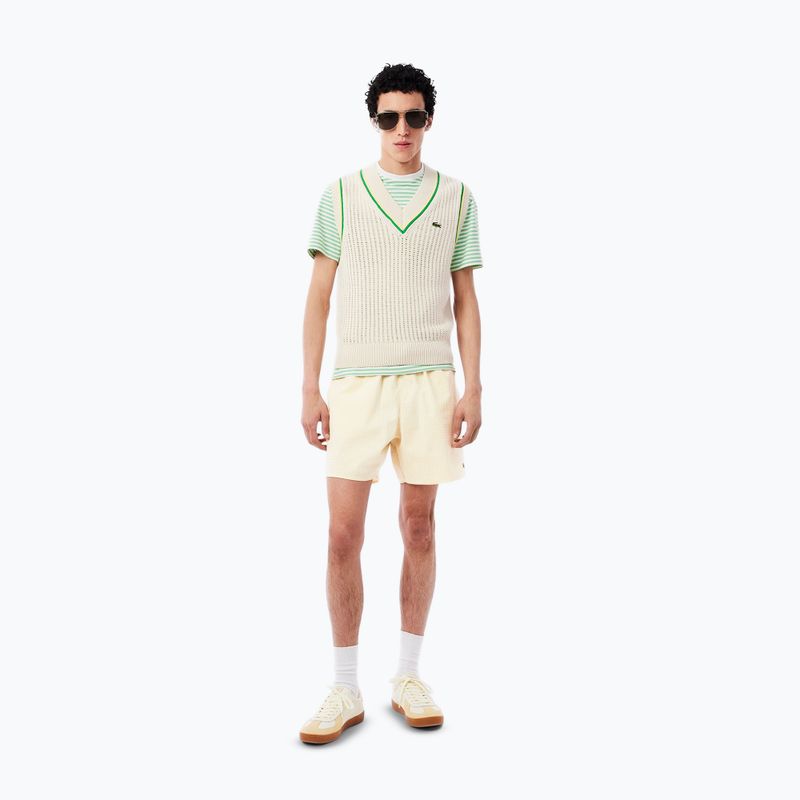 Pantaloni scurți de baie pentru bărbați  Lacoste MH9089 white/yellow 7