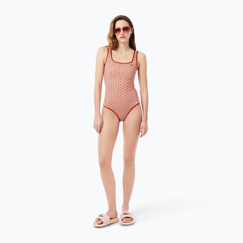Costum de baie pentru femei Lacoste MF9608 iberis/latte 4