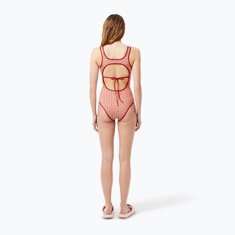 Costum de baie pentru femei Lacoste MF9608 iberis/latte 5