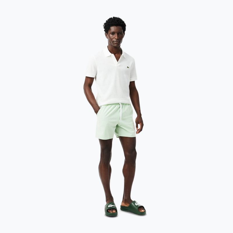 Pantaloni scurți de baie pentru bărbați Lacoste MH9089 white/liamone 6