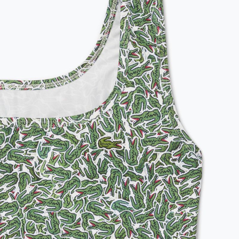 Costum de baie pentru femei Lacoste MF9608 green/flour 3