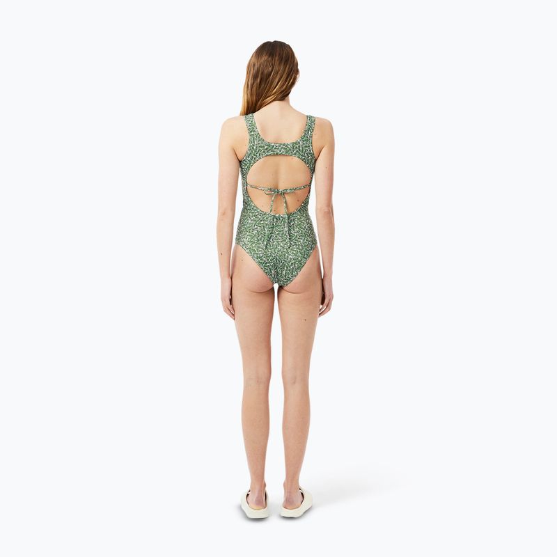 Costum de baie pentru femei Lacoste MF9608 green/flour 5