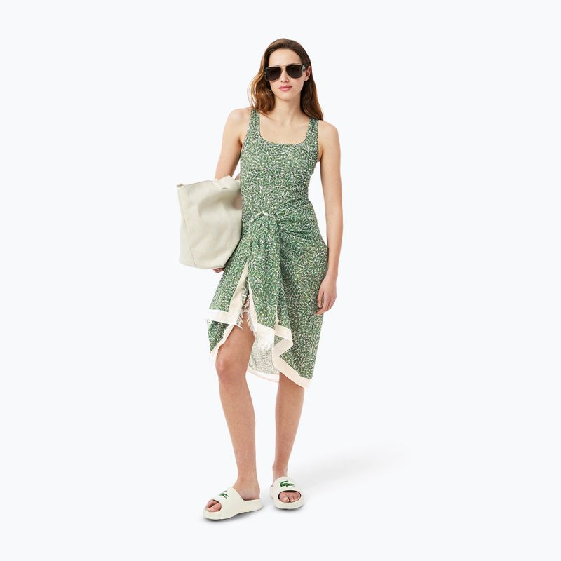 Costum de baie pentru femei Lacoste MF9608 green/flour 7