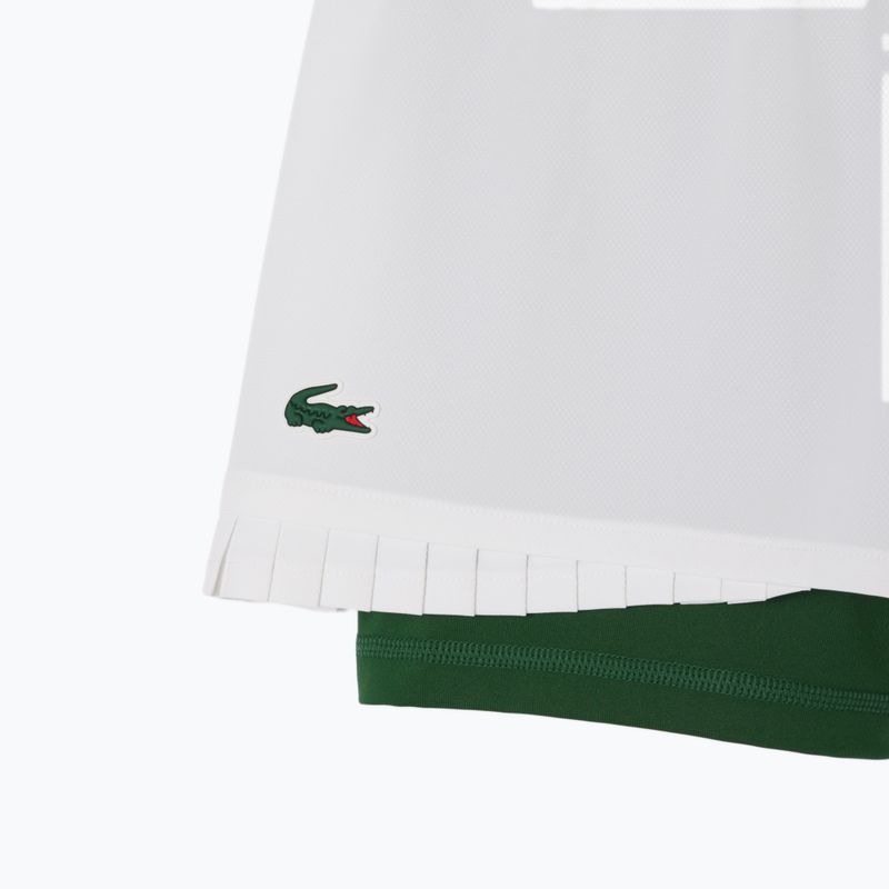 Pantaloni scurți de tenis Lacoste pentru femei GF8598 alb/verde 2