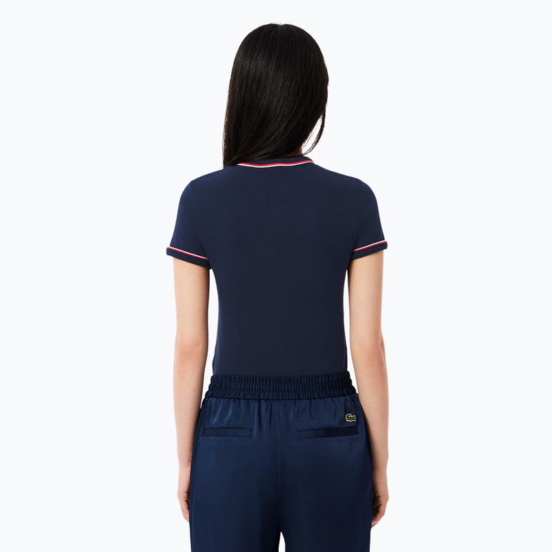 Tricou pentru femei  Lacoste TF0347 navy blue/rill/grenadine 2