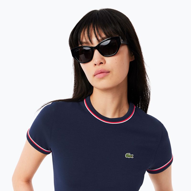Tricou pentru femei  Lacoste TF0347 navy blue/rill/grenadine 3