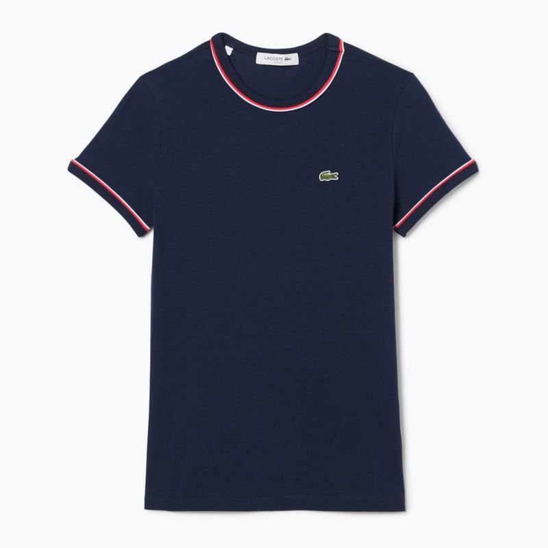 Tricou pentru femei  Lacoste TF0347 navy blue/rill/grenadine 4