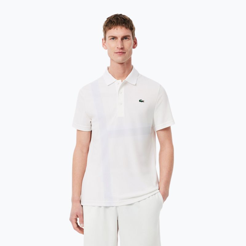 Tricou de tenis Lacoste Polo DH8971 alb pentru bărbați