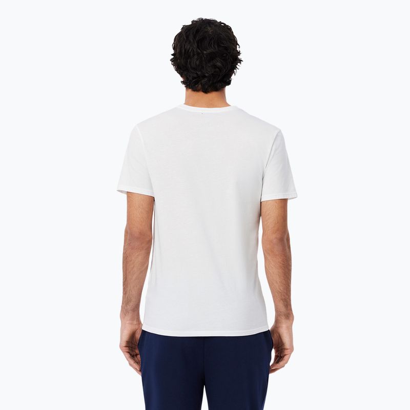 Tricou pentru bărbați Lacoste TH9007 3-bucăți white/silver chine/black 2
