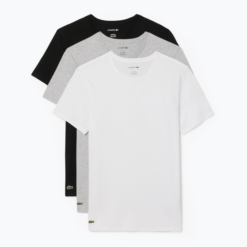 Tricou pentru bărbați Lacoste TH9007 3-bucăți white/silver chine/black 6