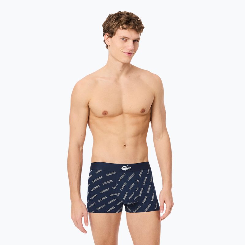 Boxeri pentru bărbați Lacoste 5H1288 3-perechi navy blue/white/silver ch 2