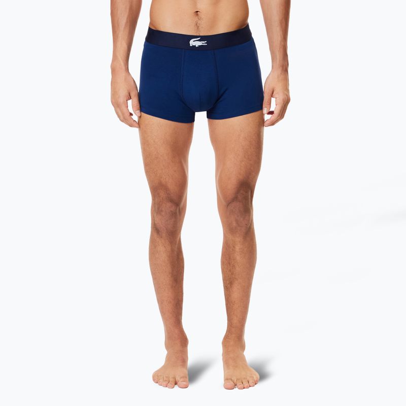 Boxeri pentru bărbați Lacoste 5H1288 3-perechi navy blue/white/silver ch 6