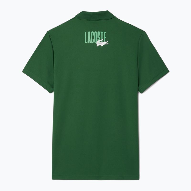 Tricou polo Lacoste Tennis pentru bărbați DH8963 alb/verde lamaie 6