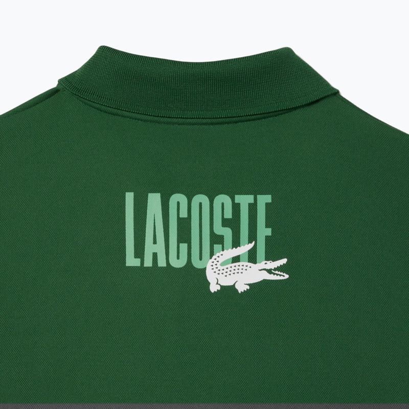 Tricou polo Lacoste Tennis pentru bărbați DH8963 alb/verde lamaie 8
