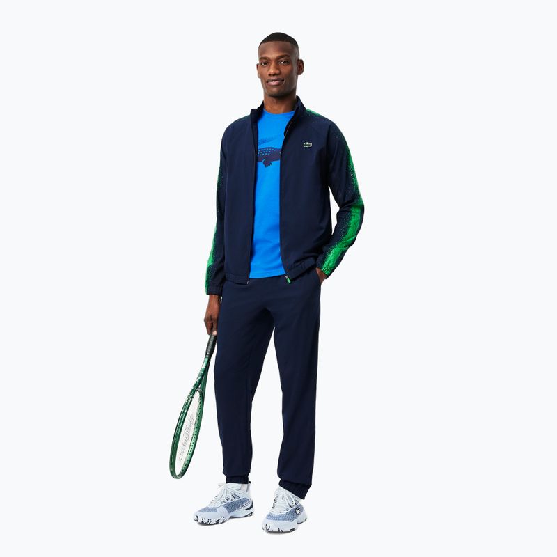 Tricou de tenis pentru bărbați Lacoste TH8970 gipsy albastru 2