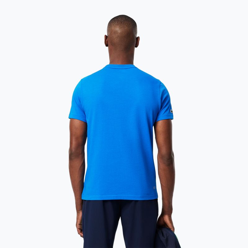 Tricou de tenis pentru bărbați Lacoste TH8970 gipsy albastru 3