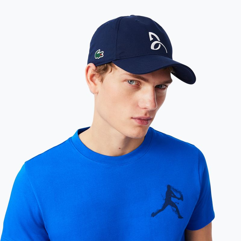 Tricou de tenis Lacoste pentru bărbați TH1044 gipsy alb/albastru navy 3