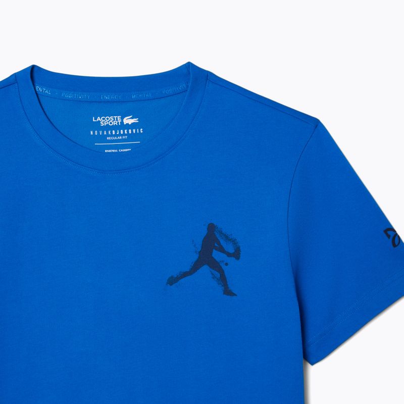 Tricou de tenis Lacoste pentru bărbați TH1044 gipsy alb/albastru navy 6