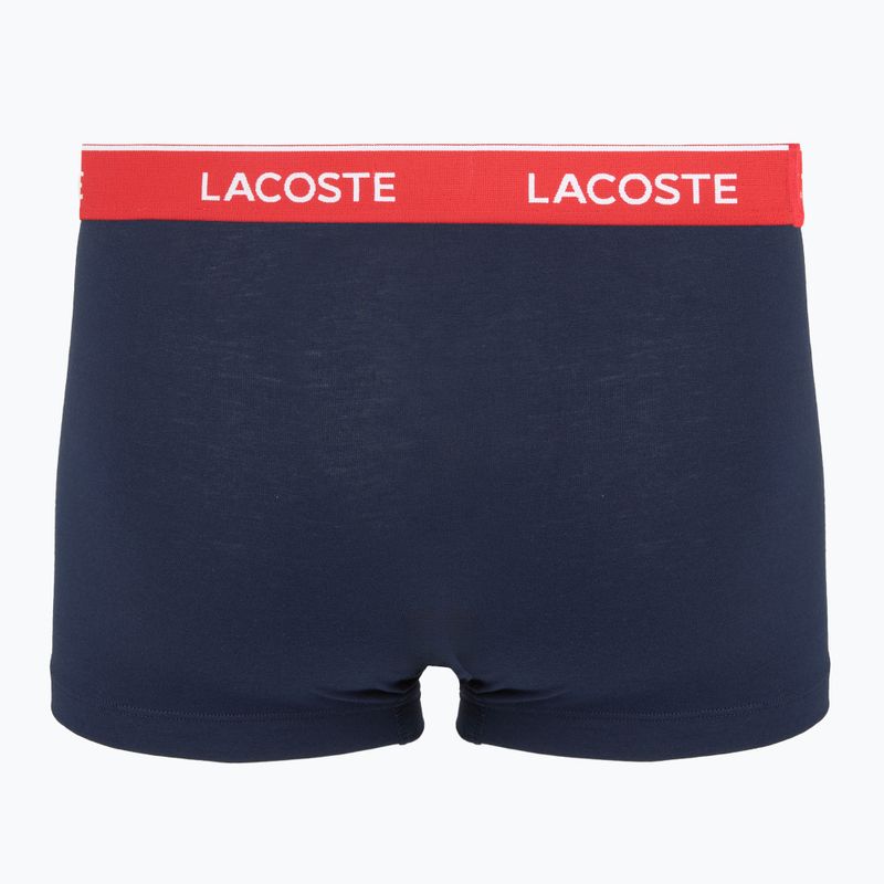 Boxeri pentru bărbați Lacoste 5H12997 3 perechi navy blue/green/red/navy blue 5