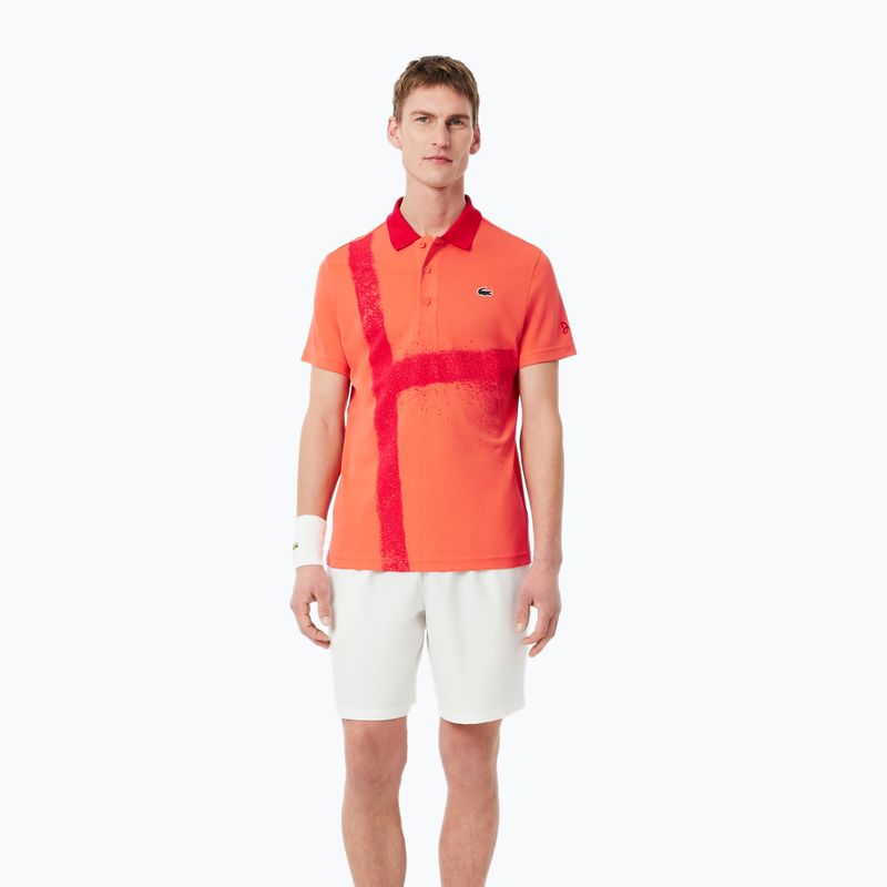 Bărbați Lacoste Polo Tennis Shirt DH8971 mango tree red 2