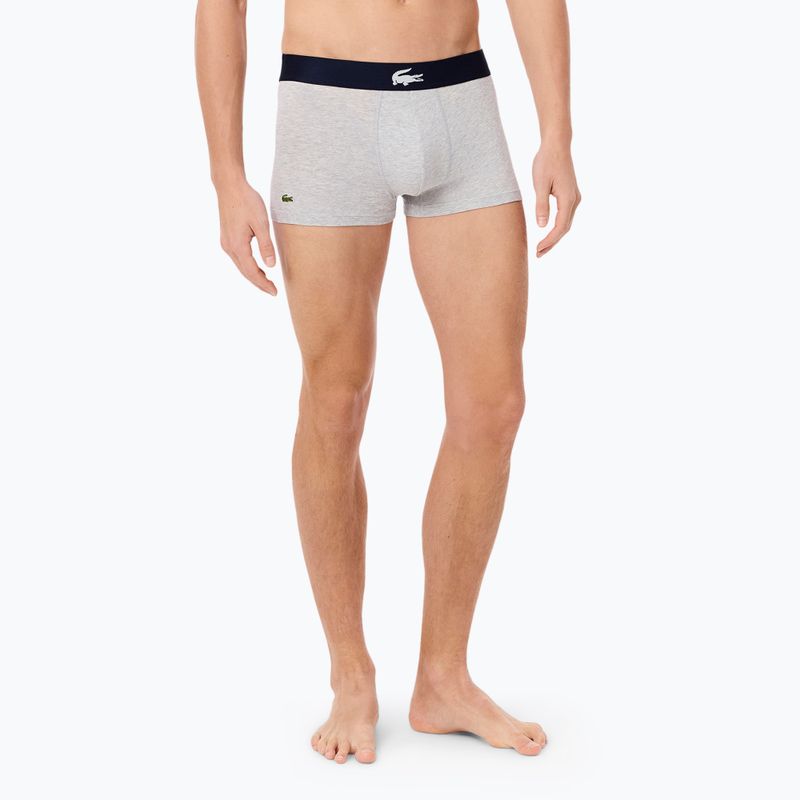 Boxeri pentru bărbați Lacoste 5H1291 3-perechi navy blue/white/silver ch 4