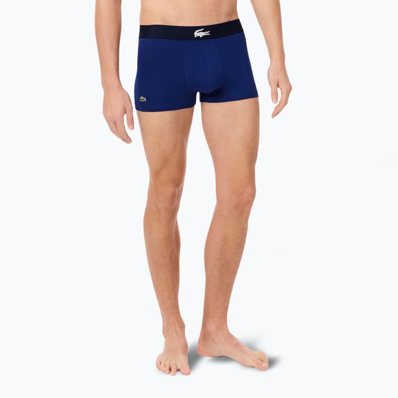 Boxeri pentru bărbați Lacoste 5H1291 3-perechi navy blue/white/silver ch 5