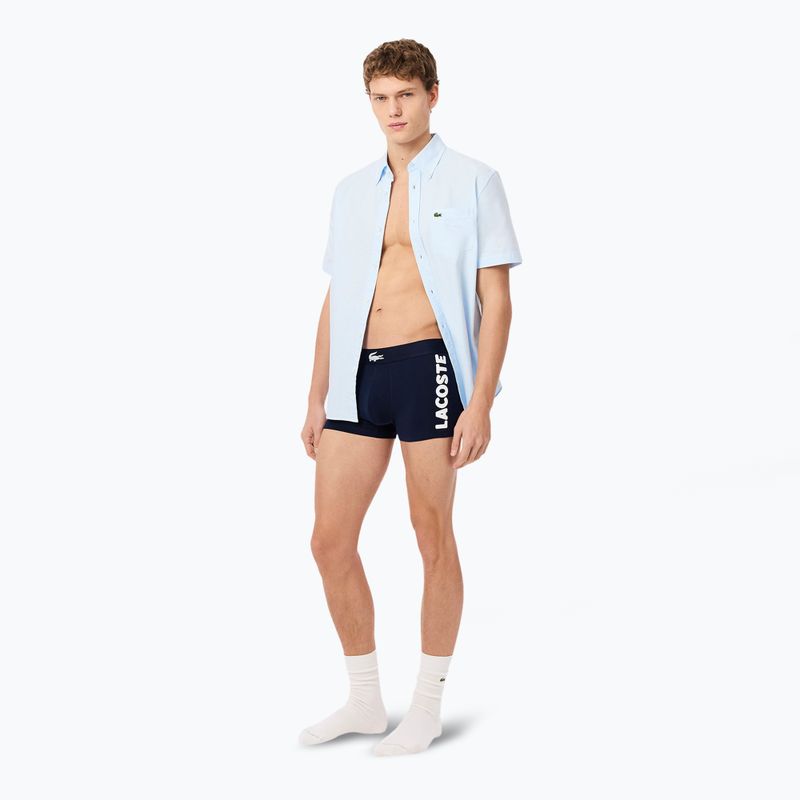 Boxeri pentru bărbați Lacoste 5H1291 3-perechi navy blue/white/silver ch 6