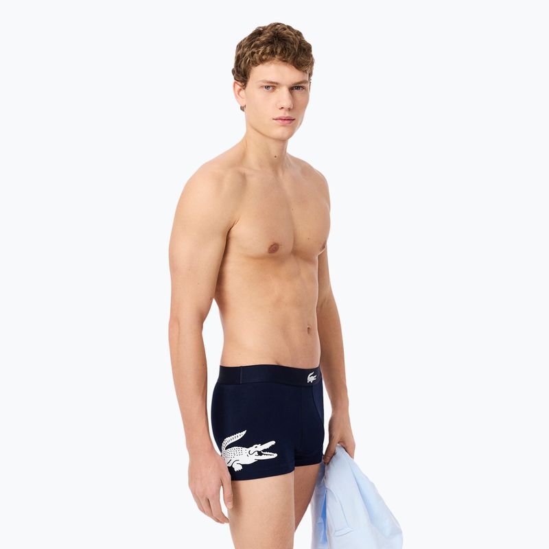 Boxeri pentru bărbați Lacoste 5H1291 3-perechi thyme/navy blue/white 4