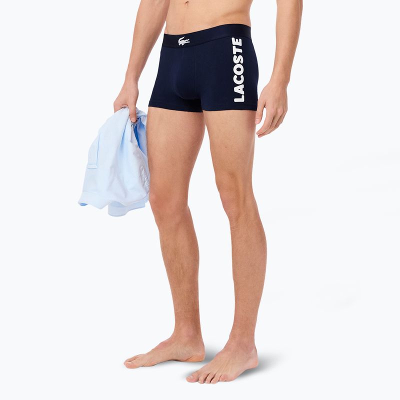 Boxeri pentru bărbați Lacoste 5H1291 3-perechi thyme/navy blue/white 5