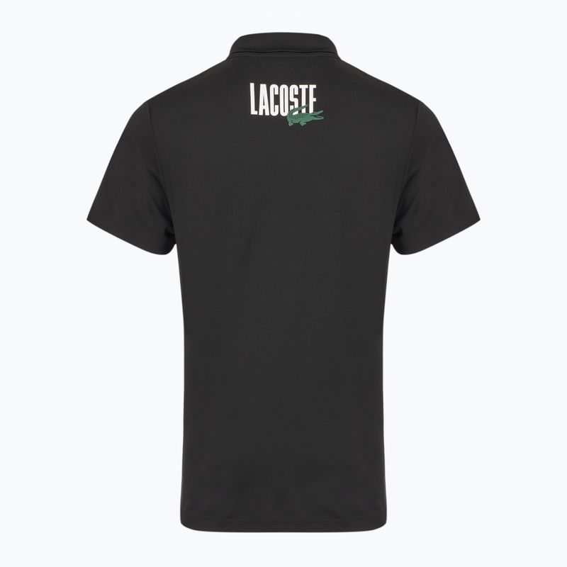 Tricou polo Lacoste Tennis pentru bărbați DH8963 alb/malva negru 2