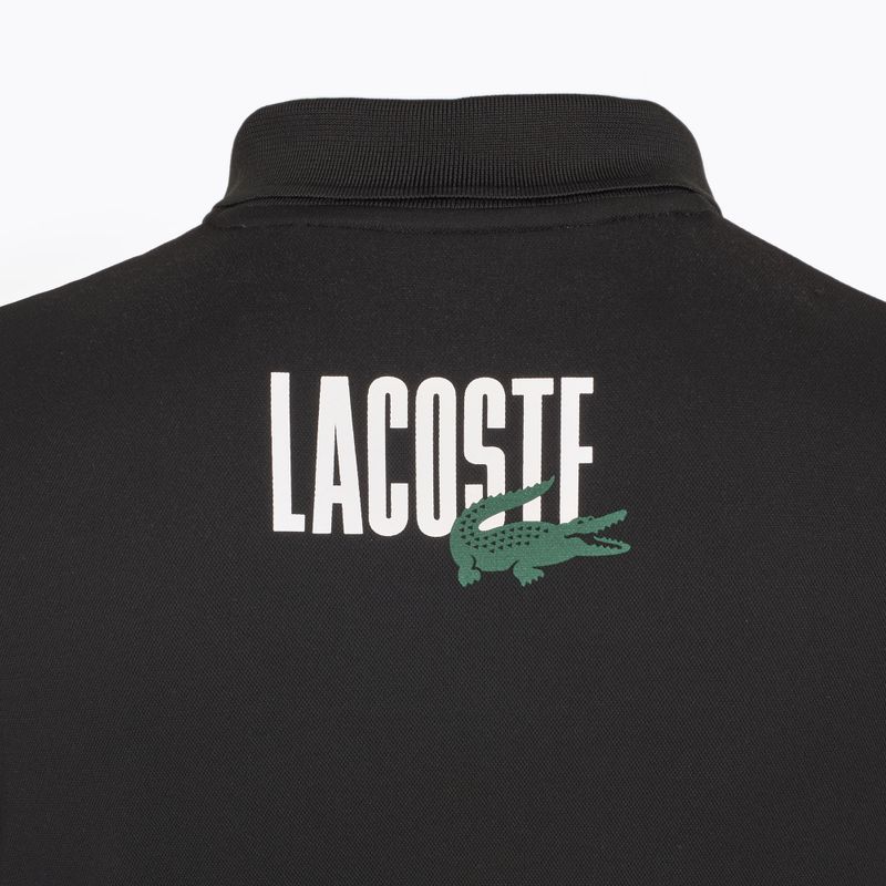 Tricou polo Lacoste Tennis pentru bărbați DH8963 alb/malva negru 3
