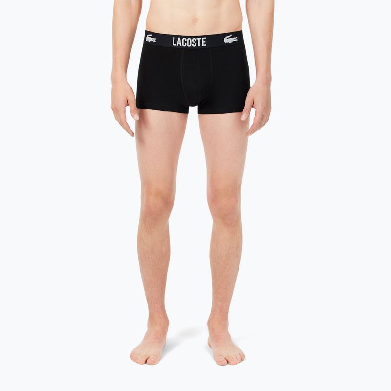 Boxeri pentru bărbați Lacoste 5H2393 3 pack black/red/white 5
