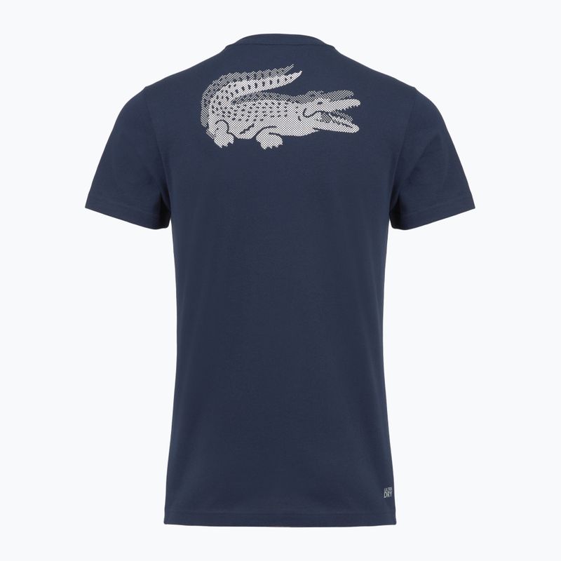 Tricou de tenis pentru bărbați Lacoste TH0003 navy blue/white 2
