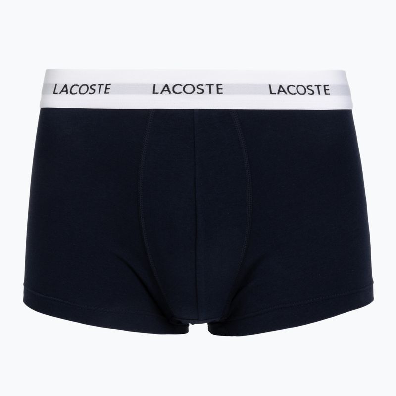 Boxeri pentru bărbați Lacoste 5H5150 3 perechi turquin blue/navy blue/navy blue 3